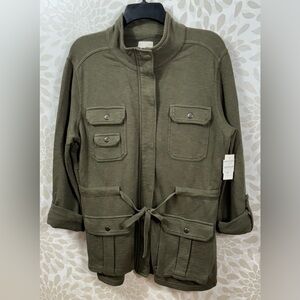 Olive Green Women's Utility Sweatshirt